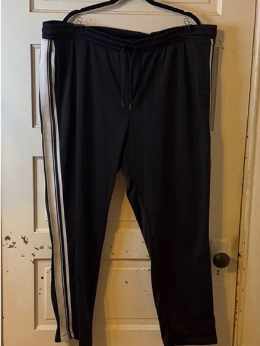 Athletic Works Black Joggers with White Side Stripes
